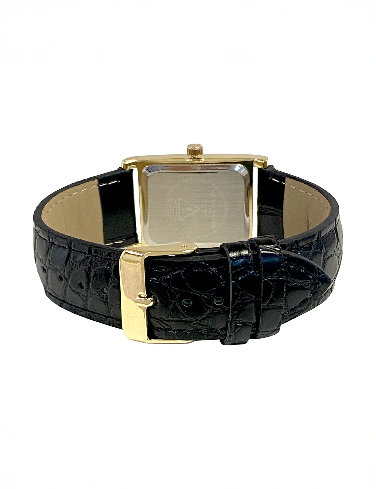 HIS AND HERS BLACK STRAP SQUARE FACE WATCH SET - Image 4
