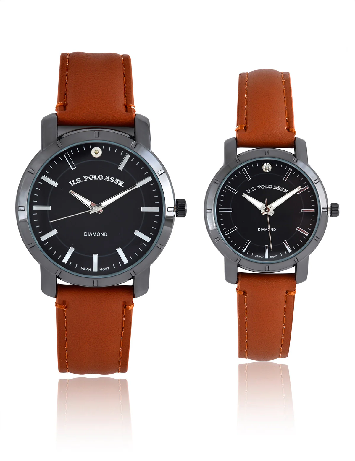 HIS AND HERS BROWN STRAP WATCH SET - Image 9