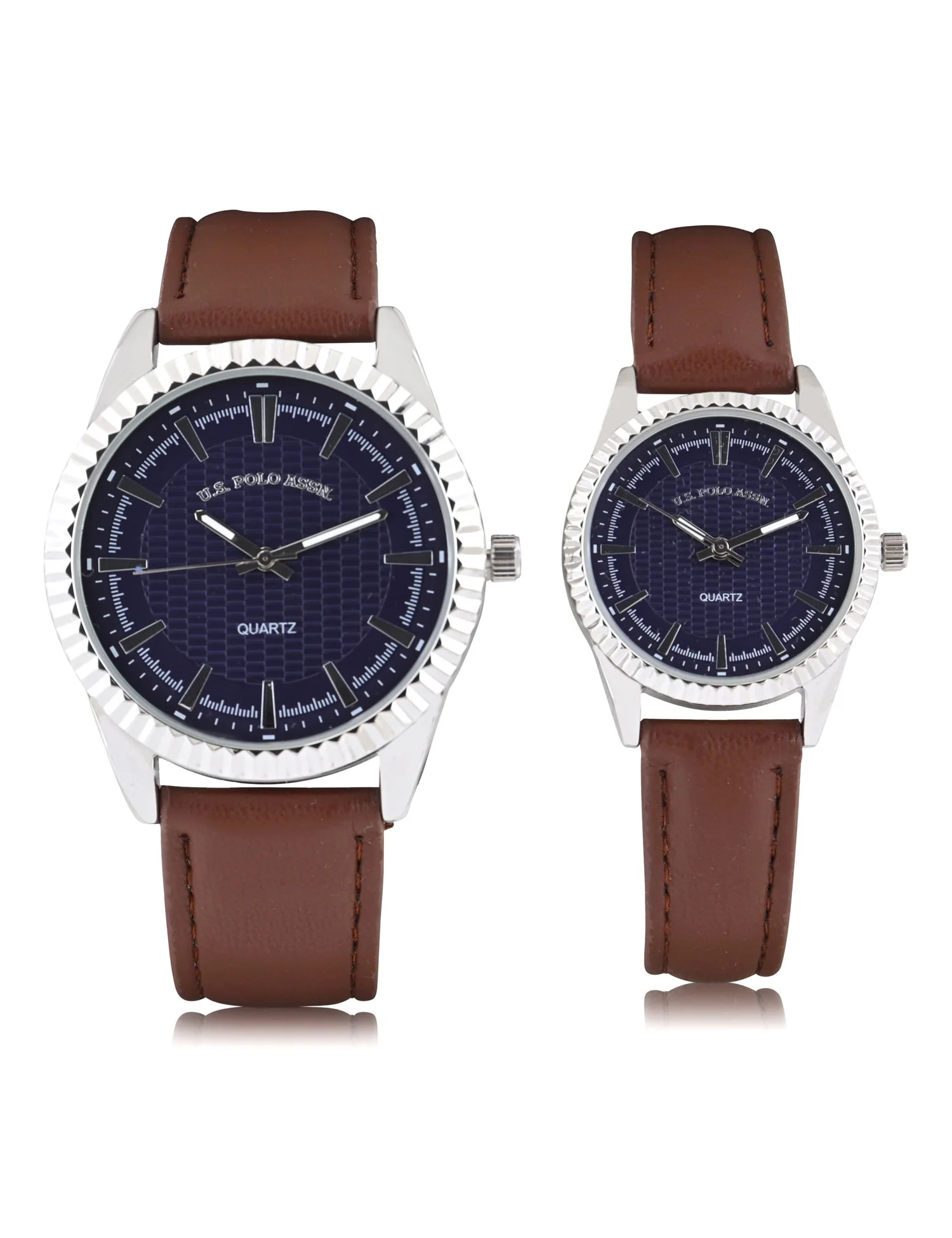 HIS AND HERS BROWN STRAP WATCH SET - Image 4