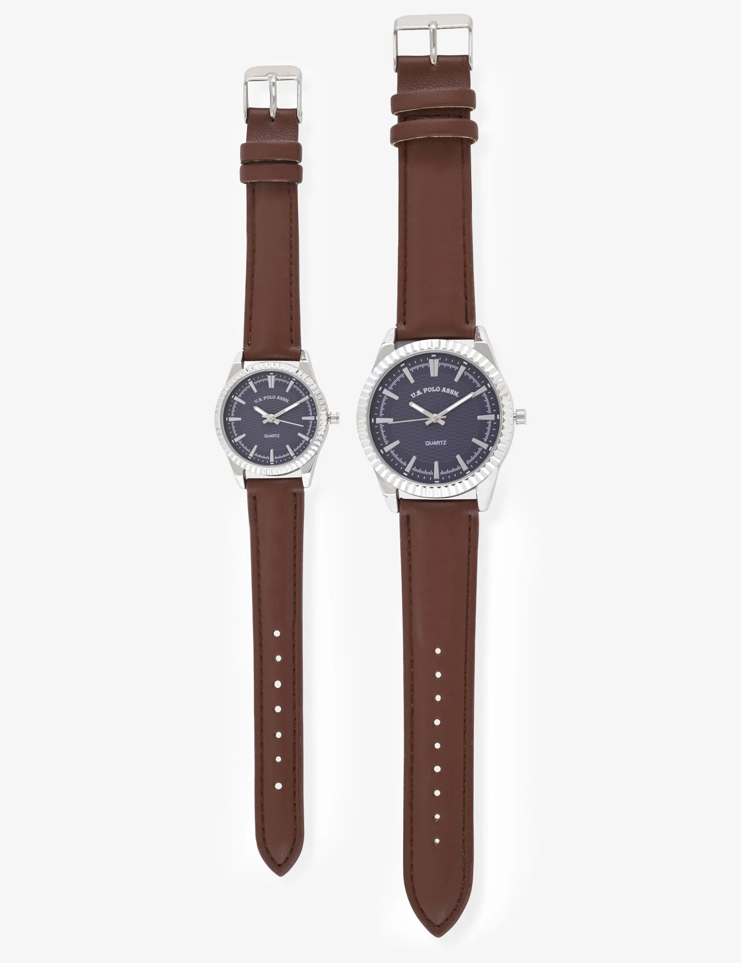 HIS AND HERS BROWN STRAP WATCH SET - Image 7