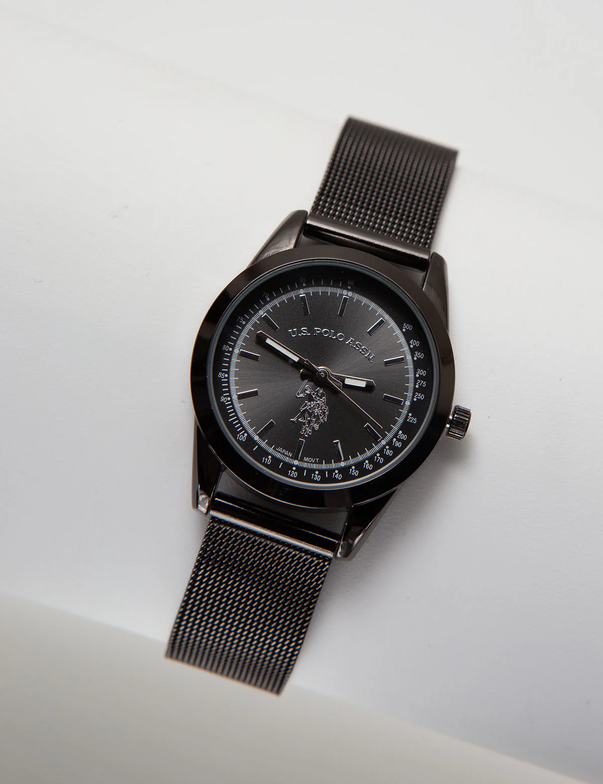 HIS AND HERS GUNMETAL MESH BRACELET WATCH SET - Image 2