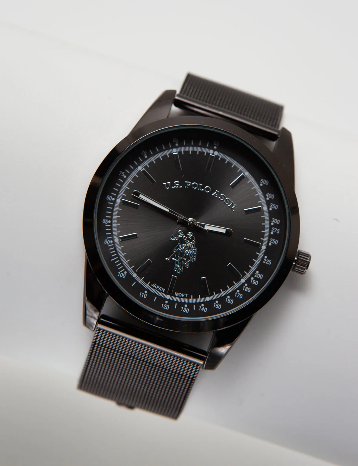 HIS AND HERS GUNMETAL MESH BRACELET WATCH SET - Image 3