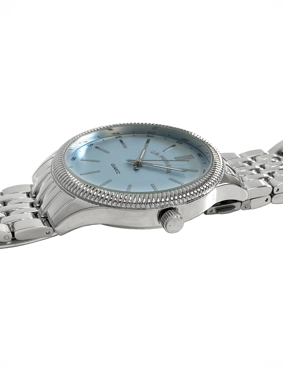 HIS AND HERS SILVER LINK WATCH SET - Image 3
