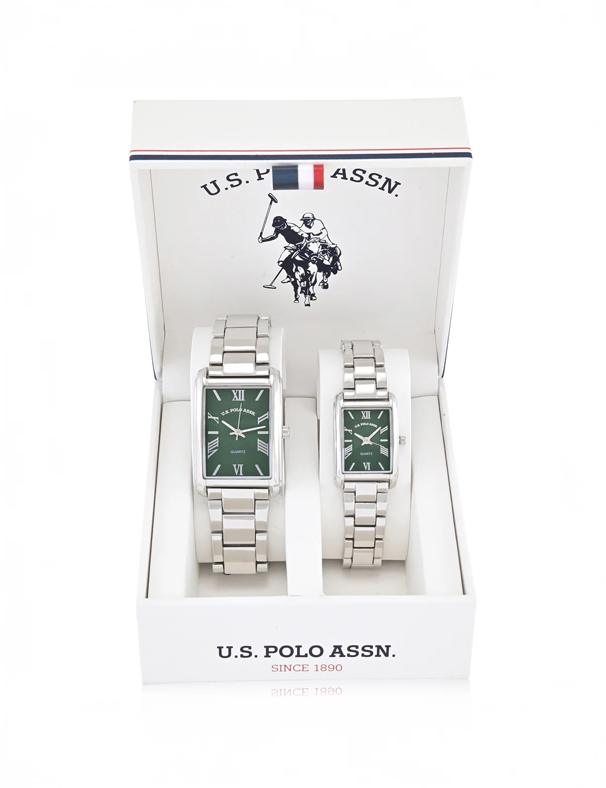 HIS AND HERS SQUARE FACE WATCH SET