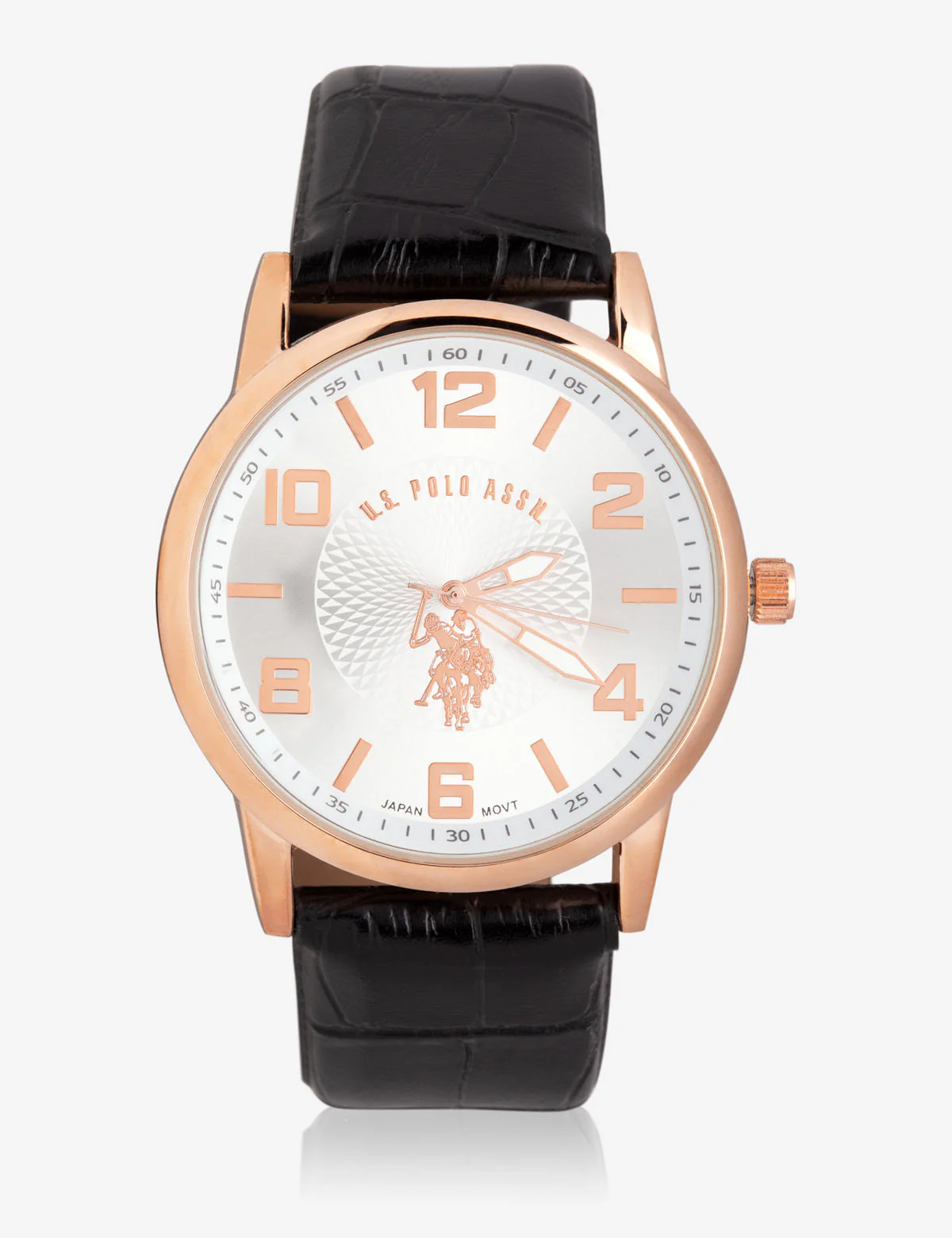 HIS & HERS ROSE GOLD FAUX CROC STRAP WATCH SET - Image 2