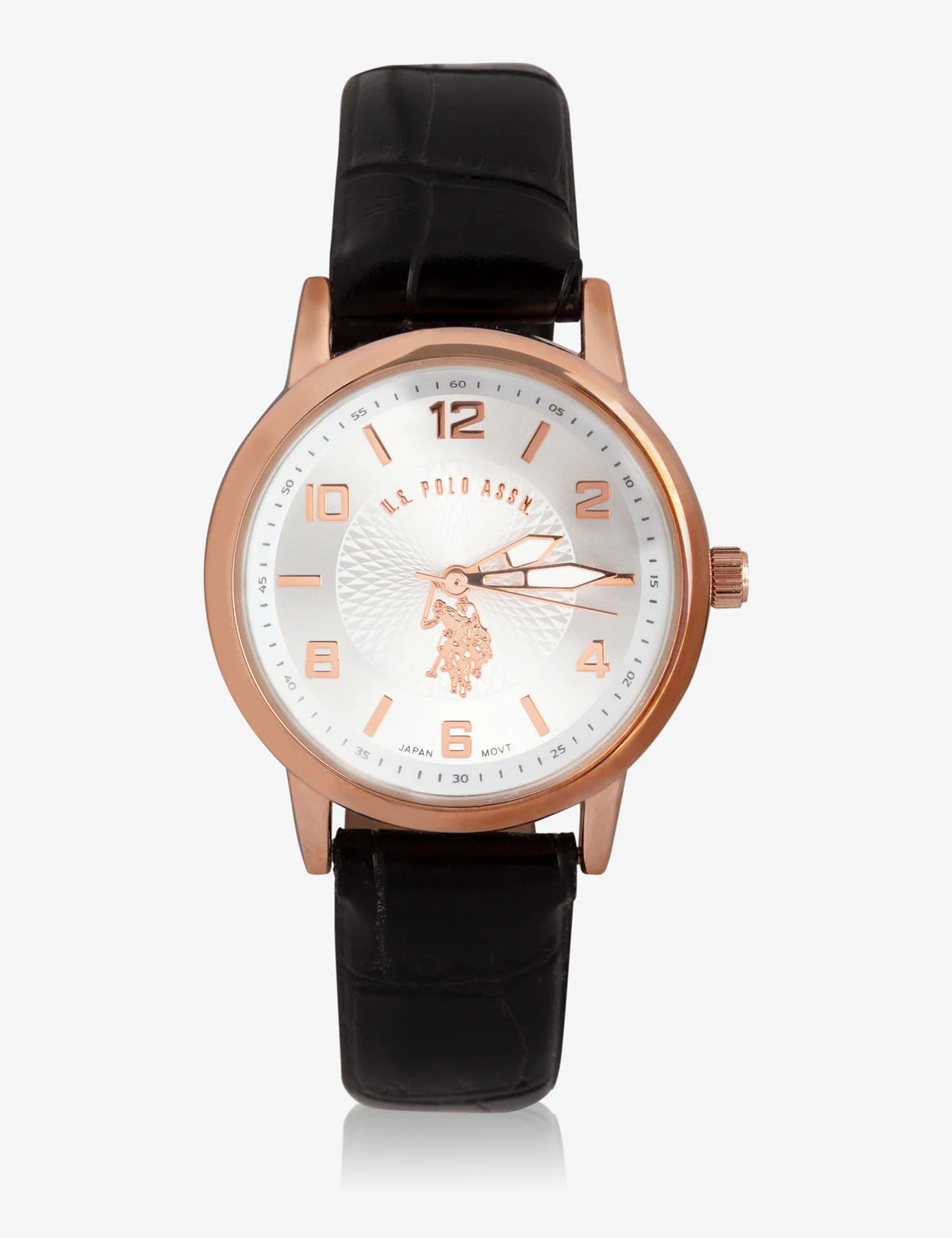 HIS & HERS ROSE GOLD FAUX CROC STRAP WATCH SET - Image 4