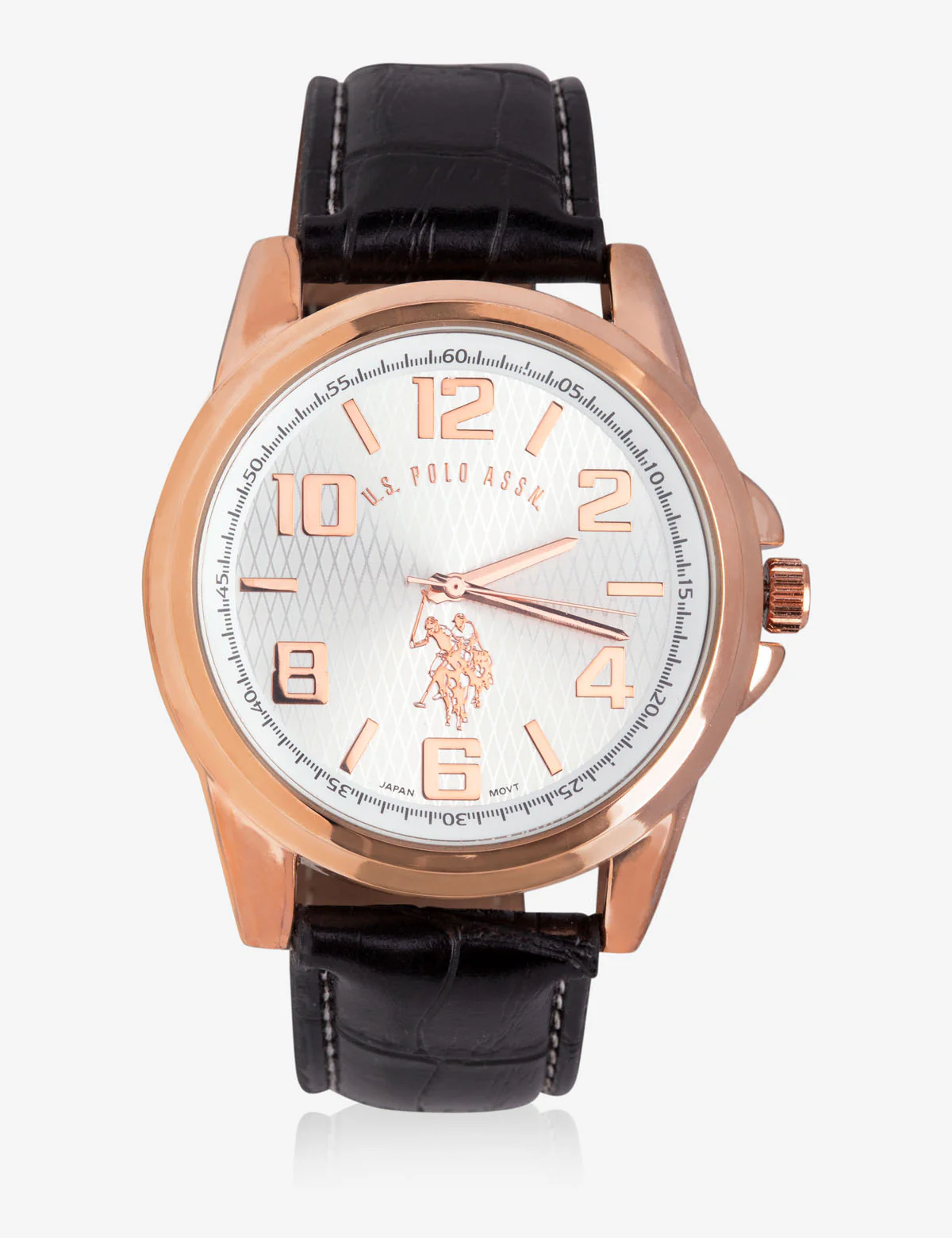 HIS & HERS ROSE GOLD FAUX CROC STRAP WATCH SET - Image 5