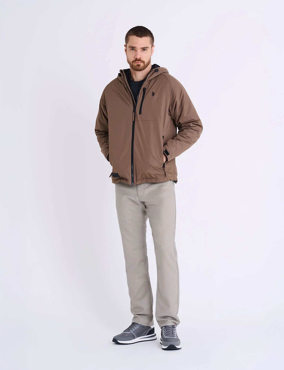 HOODED SPORT TECH JACKET - Image 3