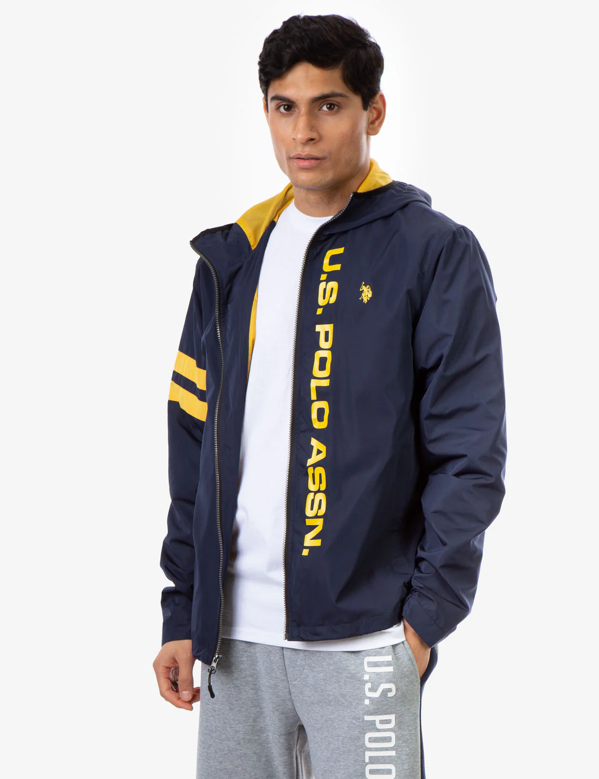 HOODED STRIPE WINDBREAKER - Image 12
