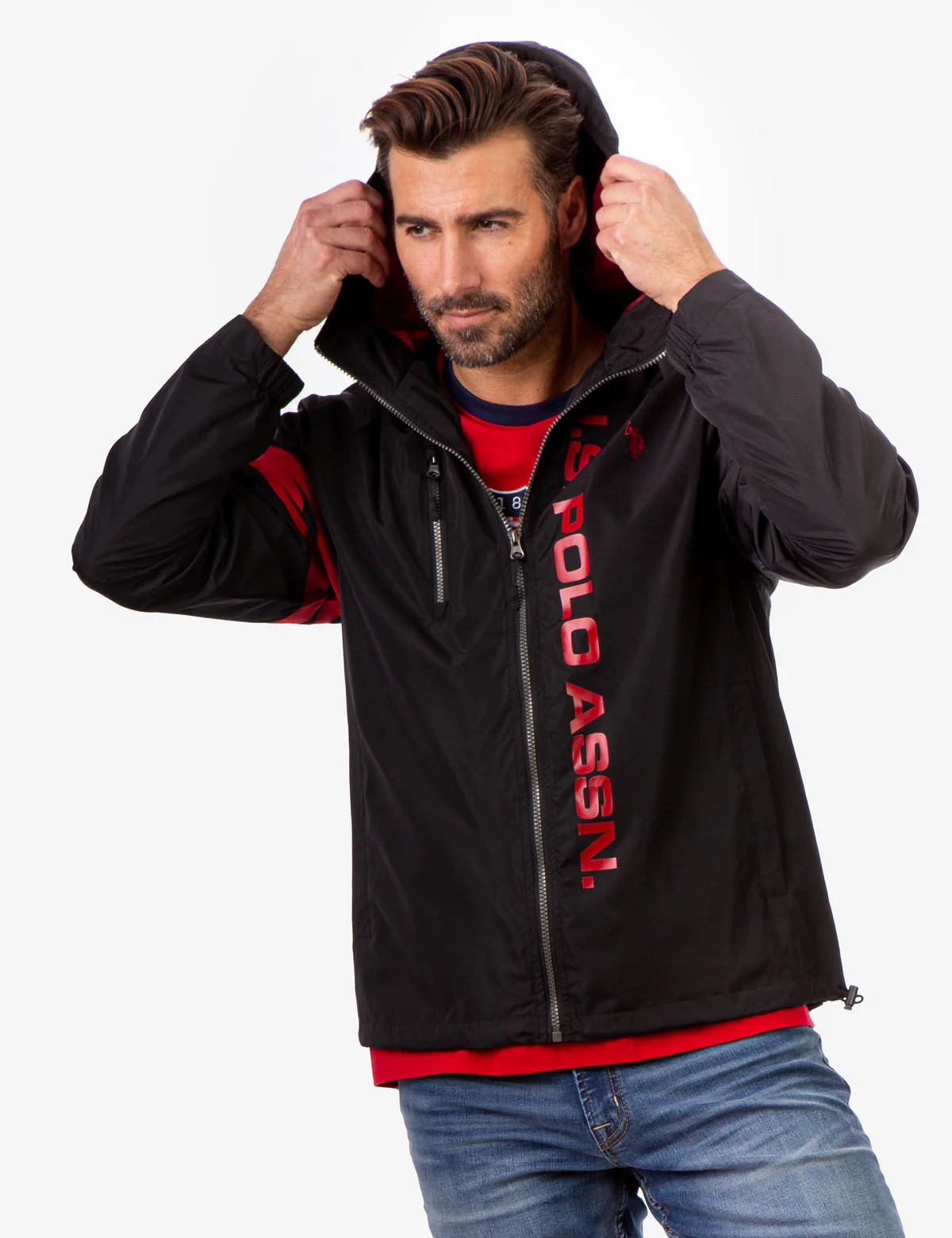 HOODED STRIPE WINDBREAKER - Image 26