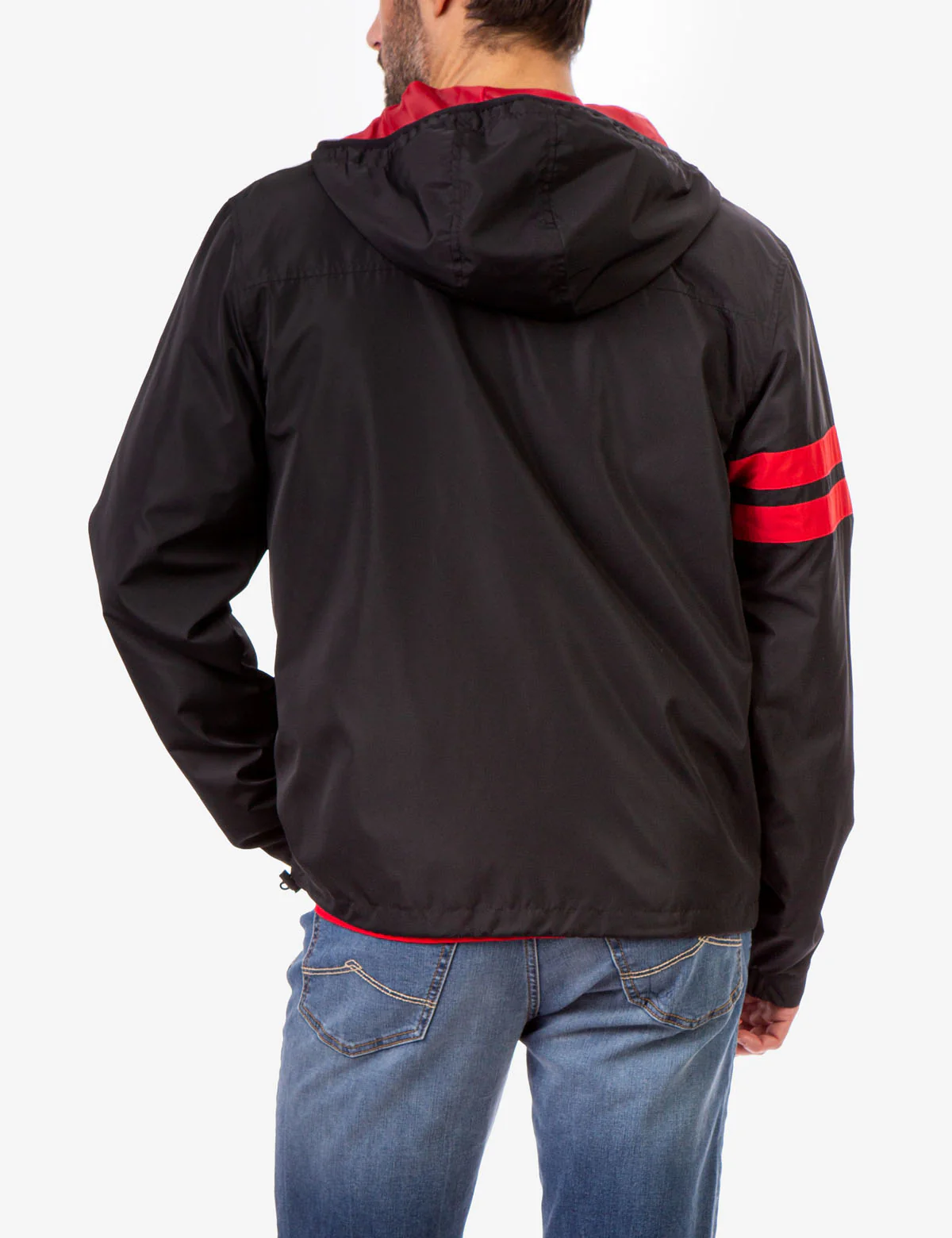 HOODED STRIPE WINDBREAKER - Image 27