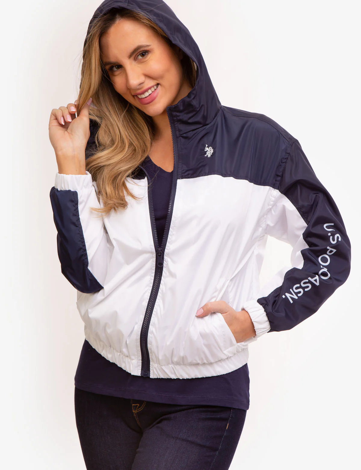 HOODED ZIP FRONT LOGO WINDBREAKER - Image 14