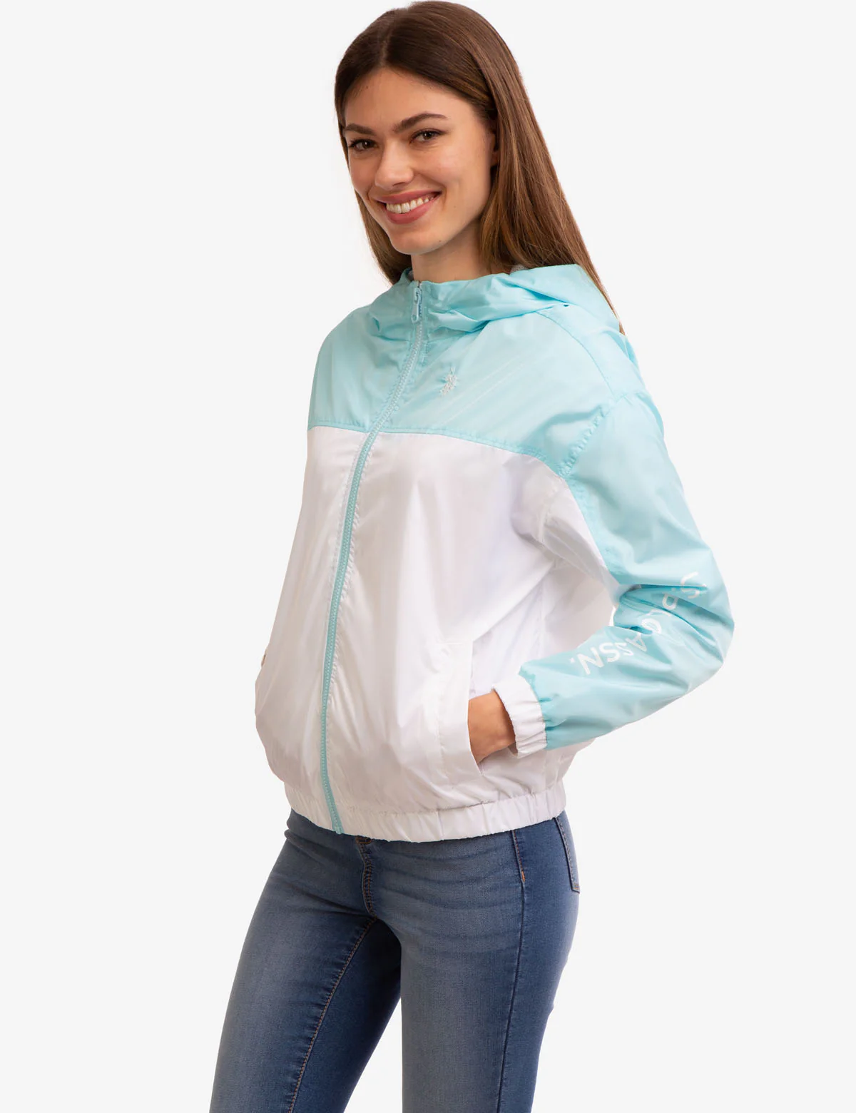 HOODED ZIP FRONT LOGO WINDBREAKER - Image 8
