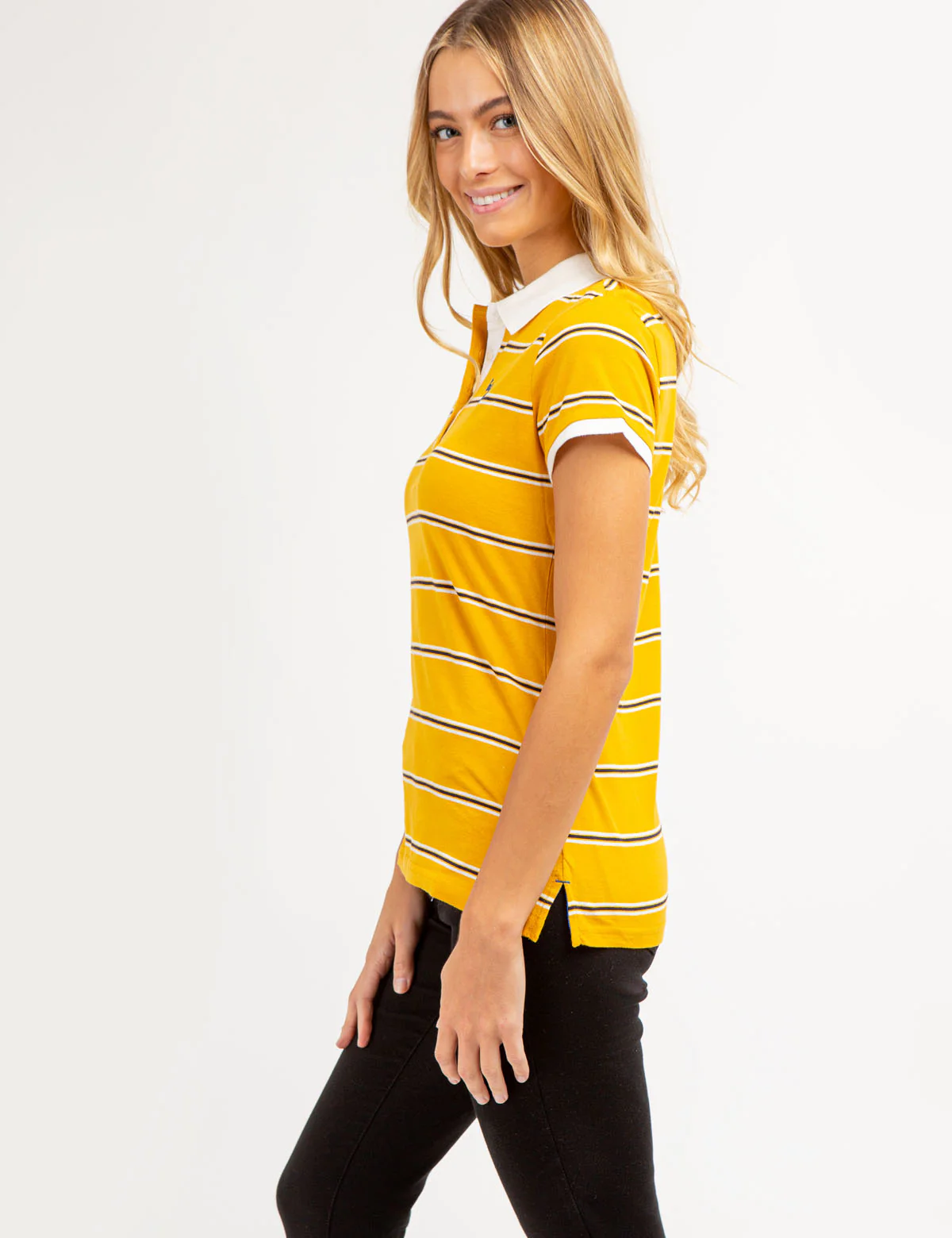 HORIZONTAL MULTI STRIPED POLO SHIRT - Image 9