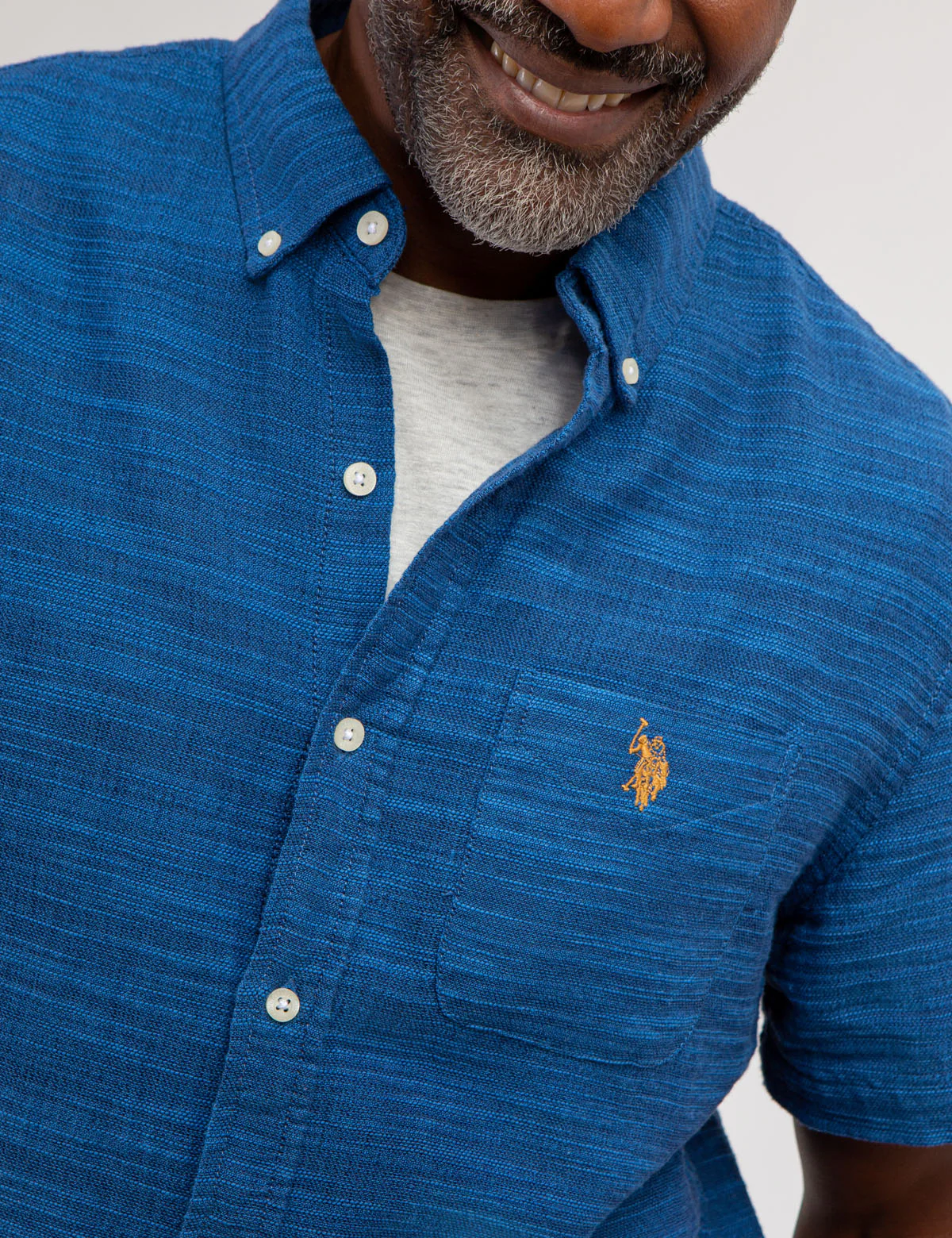 HORIZONTAL SLUB SHORT SLEEVE WOVEN SHIRT - Image 2