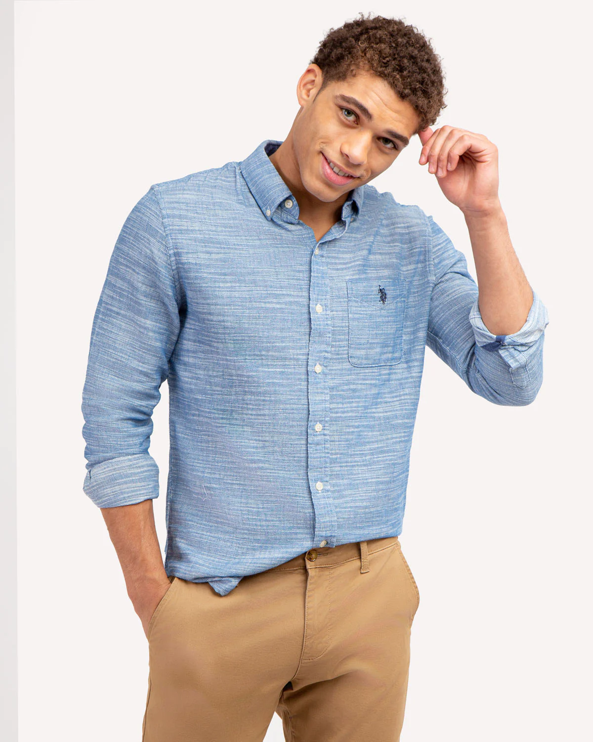 HORIZONTAL STRIPE SLUB WOVEN SHIRT - Image 5