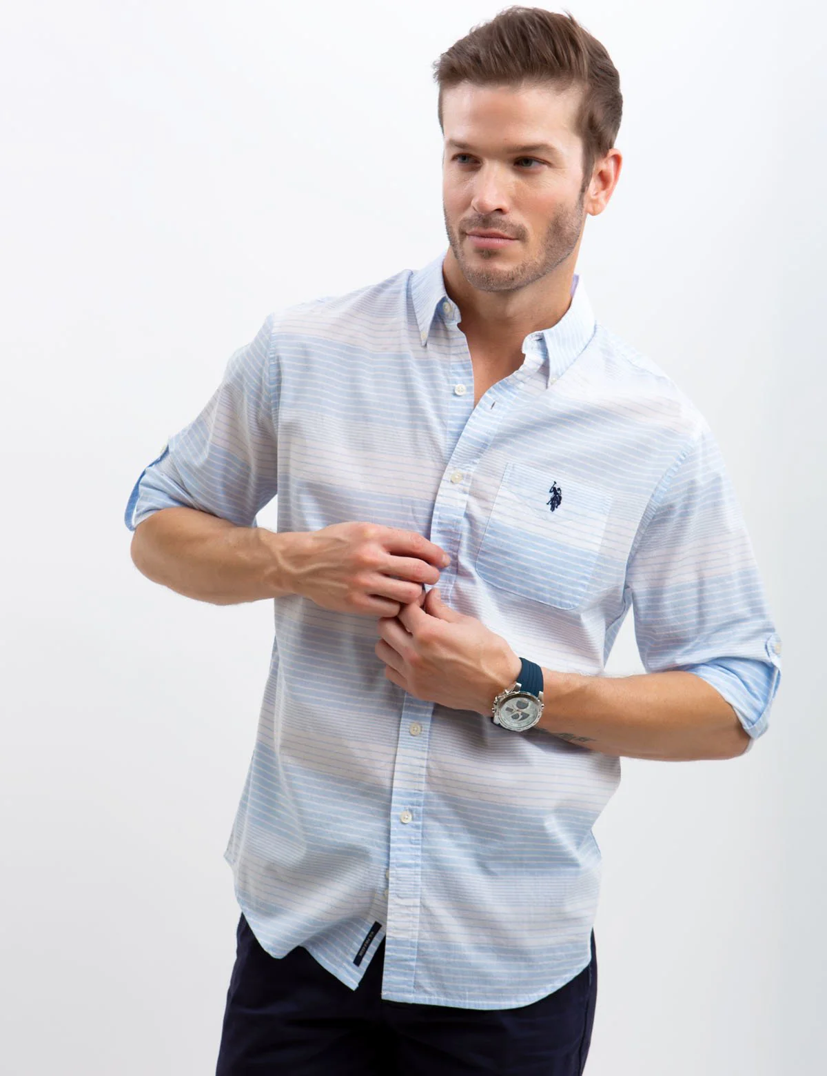 HORIZONTAL STRIPED POPLIN SHIRT - Image 6