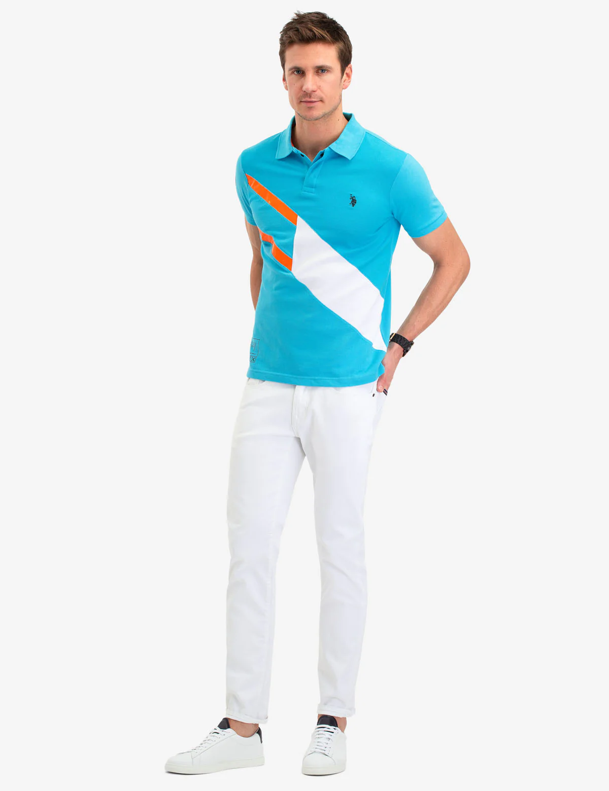 IP3 DIAGINAL STRIPE POLO SHIRT - Image 3
