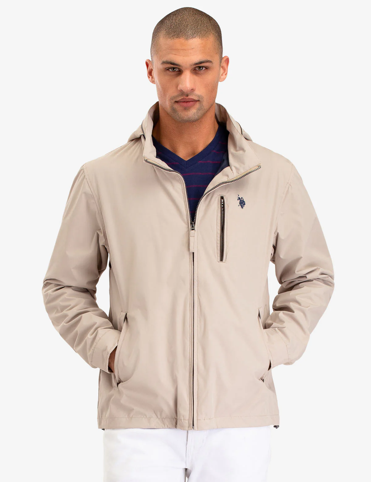 WINDBREAKER WITH PIPING