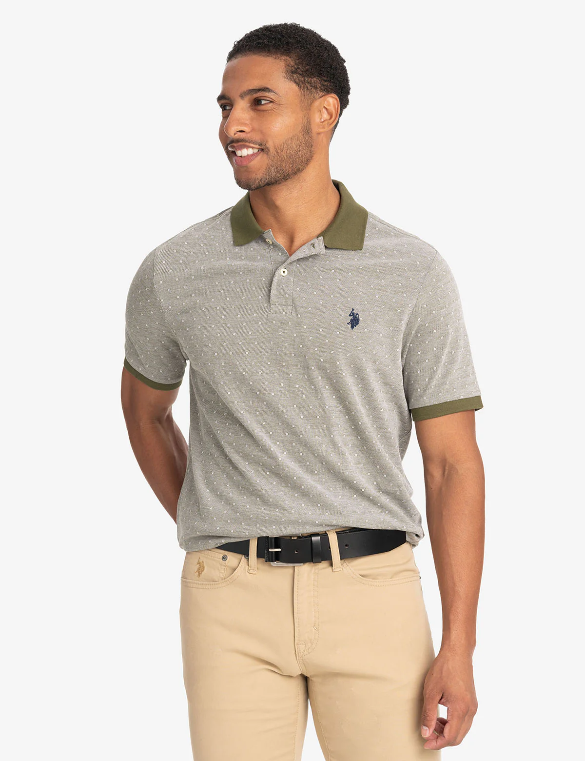 JACQUARD BIRDSEYE PIQUE POLO SHIRT - Image 13