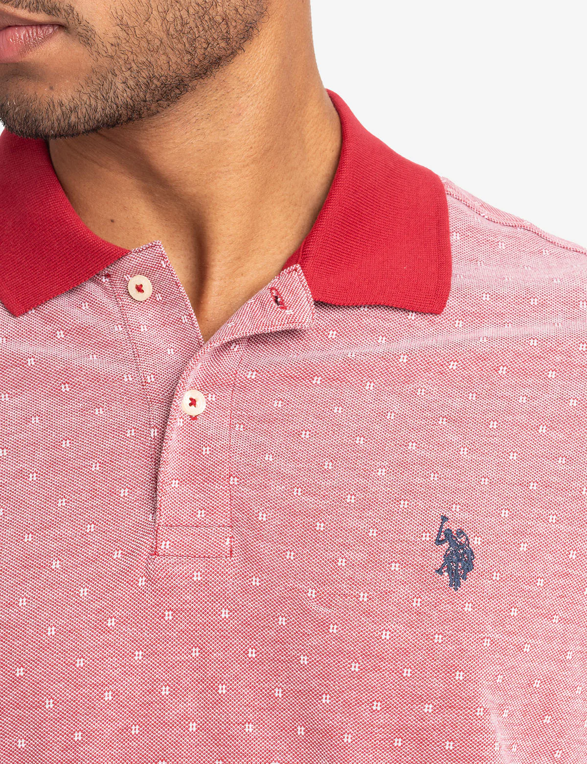 JACQUARD BIRDSEYE PIQUE POLO SHIRT - Image 2