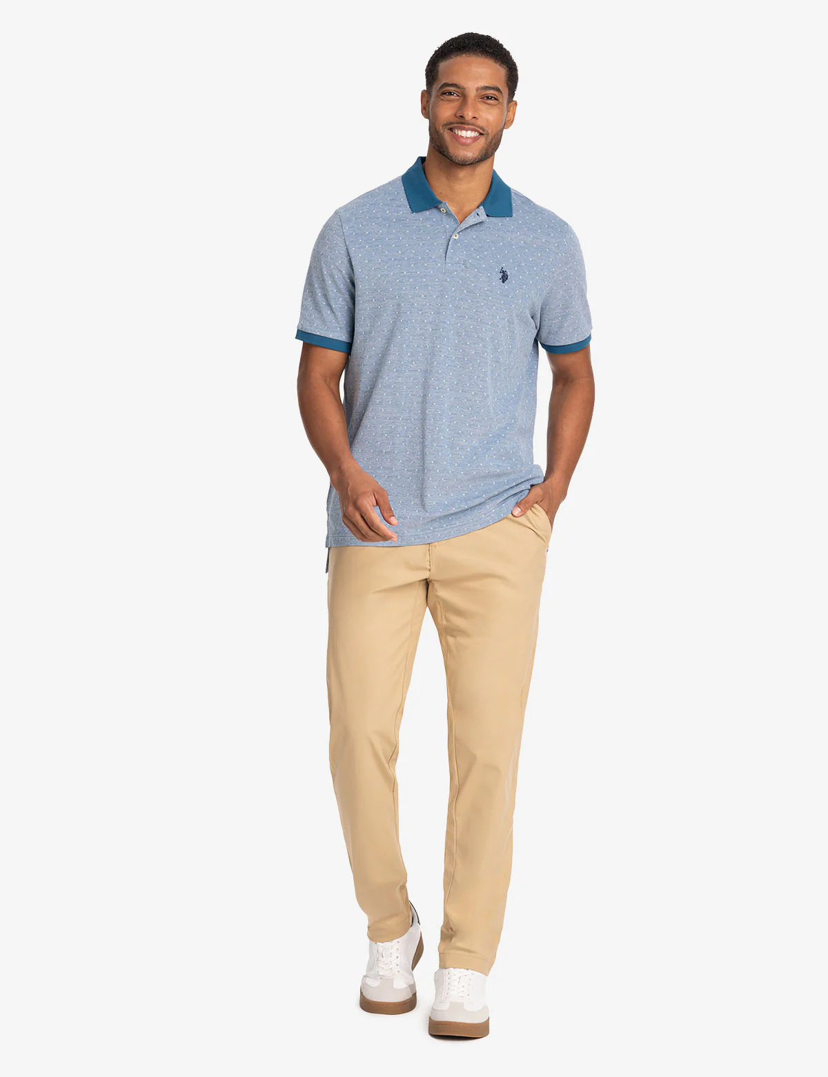 JACQUARD BIRDSEYE PIQUE POLO SHIRT - Image 5
