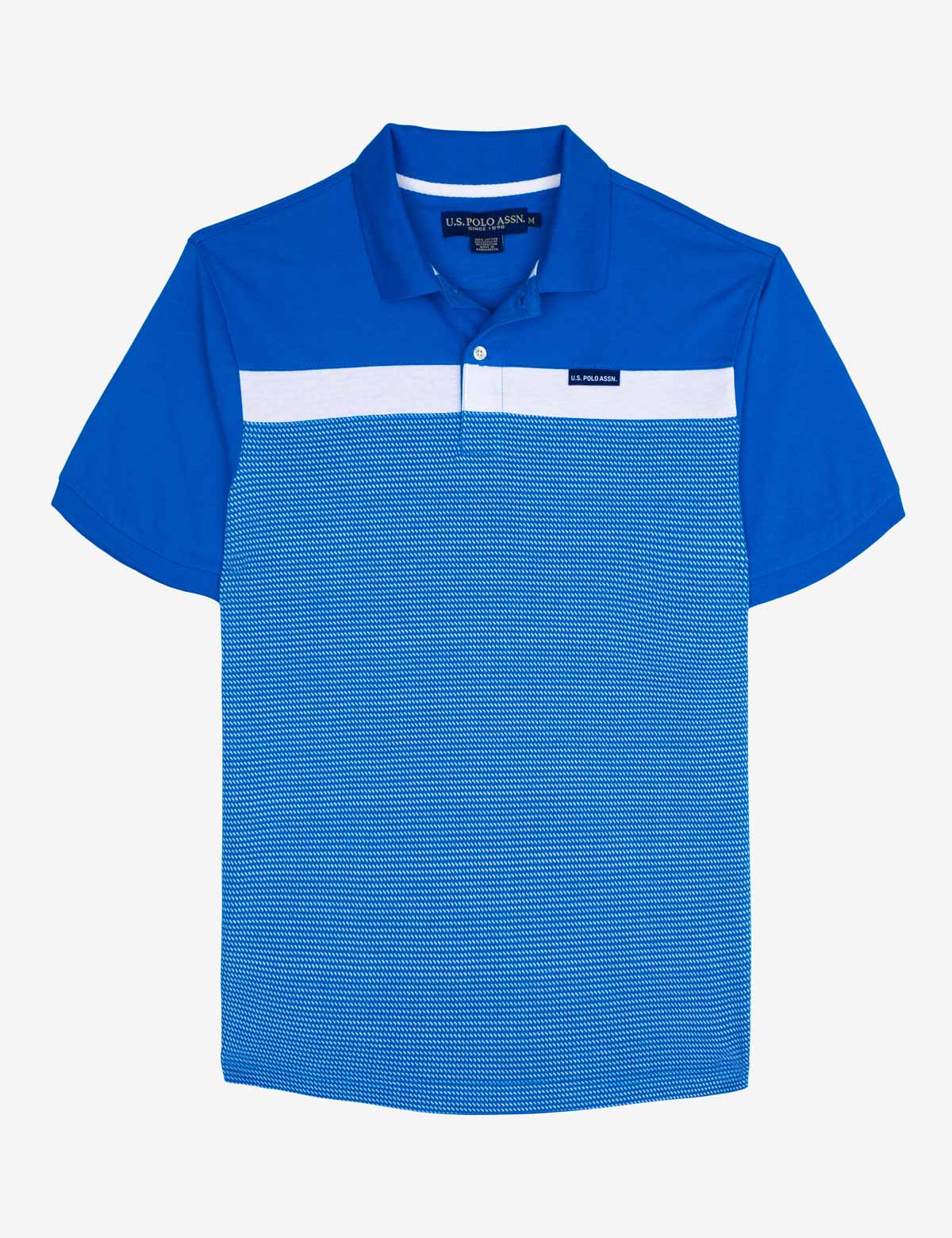JACQUARD CHEST STRIPE POLO SHIRT