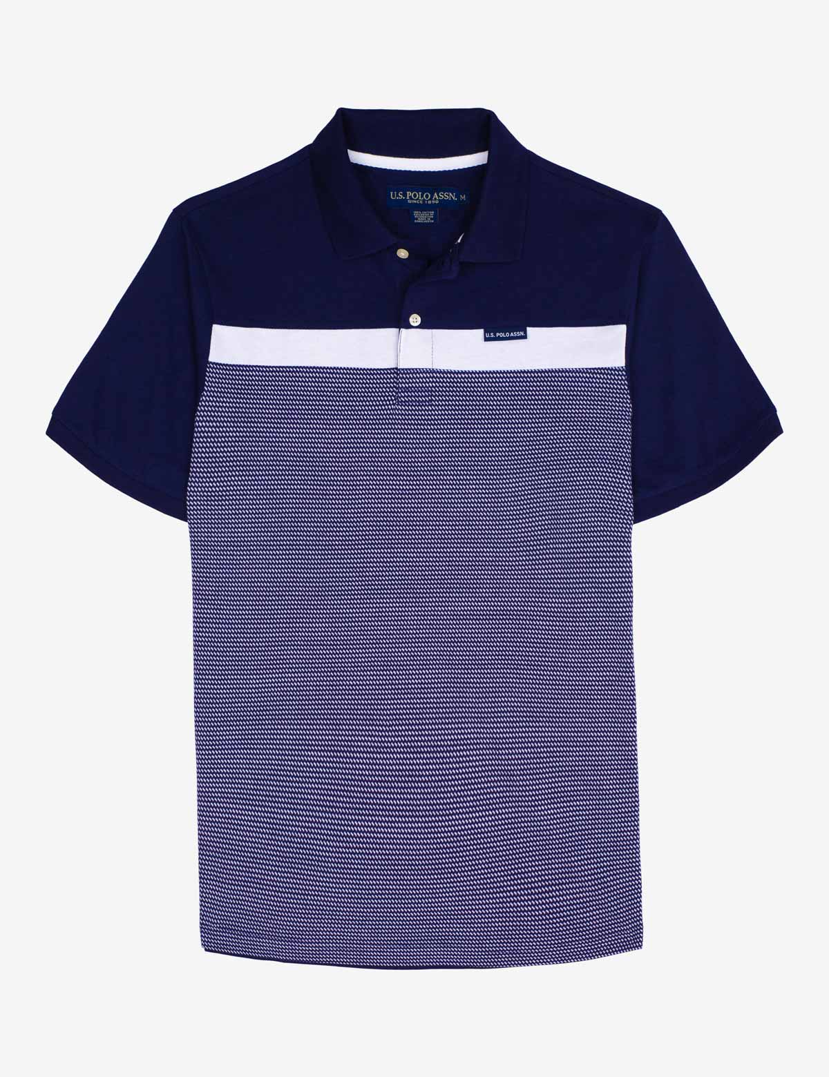 JACQUARD CHEST STRIPE POLO SHIRT - Image 2