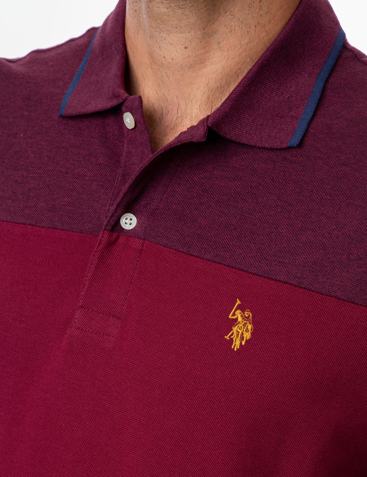 HEATHER COLORBLOCK STRIPE POLO SHIRT - Image 11