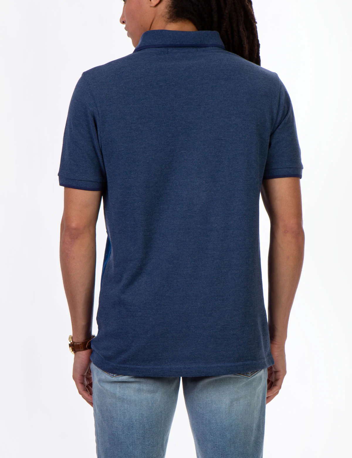 HEATHER COLORBLOCK STRIPE POLO SHIRT - Image 4