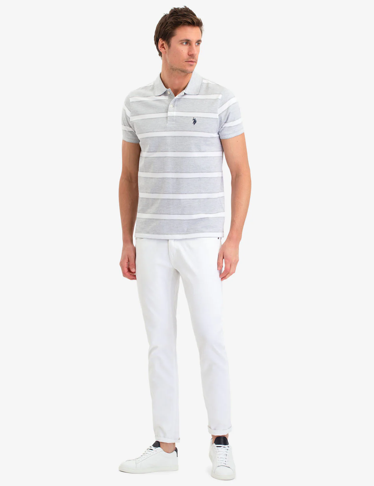 JACQUARD JERSEY STRIPE POLO SHIRT - Image 10
