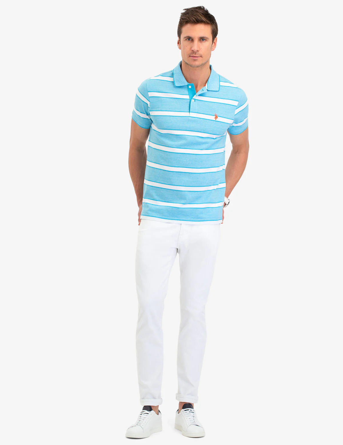 JACQUARD JERSEY STRIPE POLO SHIRT - Image 2