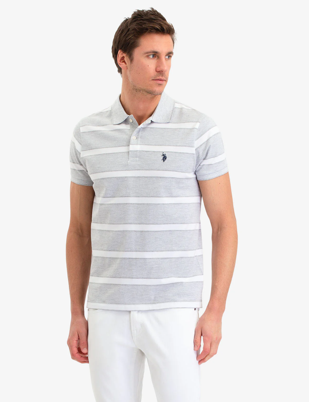JACQUARD JERSEY STRIPE POLO SHIRT - Image 9