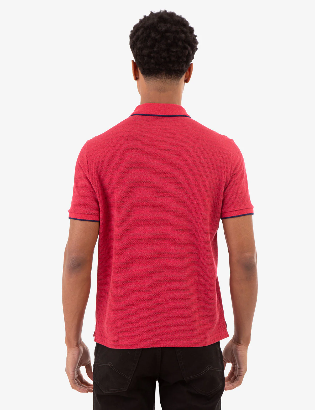 JACQUARD MARLED STRIPE POLO SHIRT - Image 3