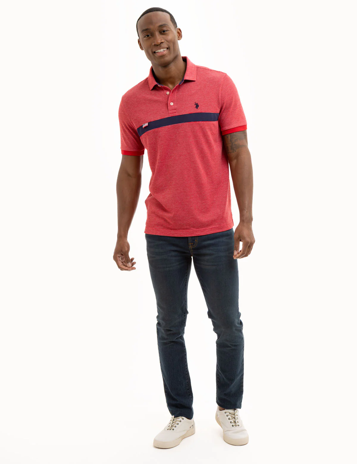 JACQUARD PIQUE PIECED POLO SHIRT - Image 3