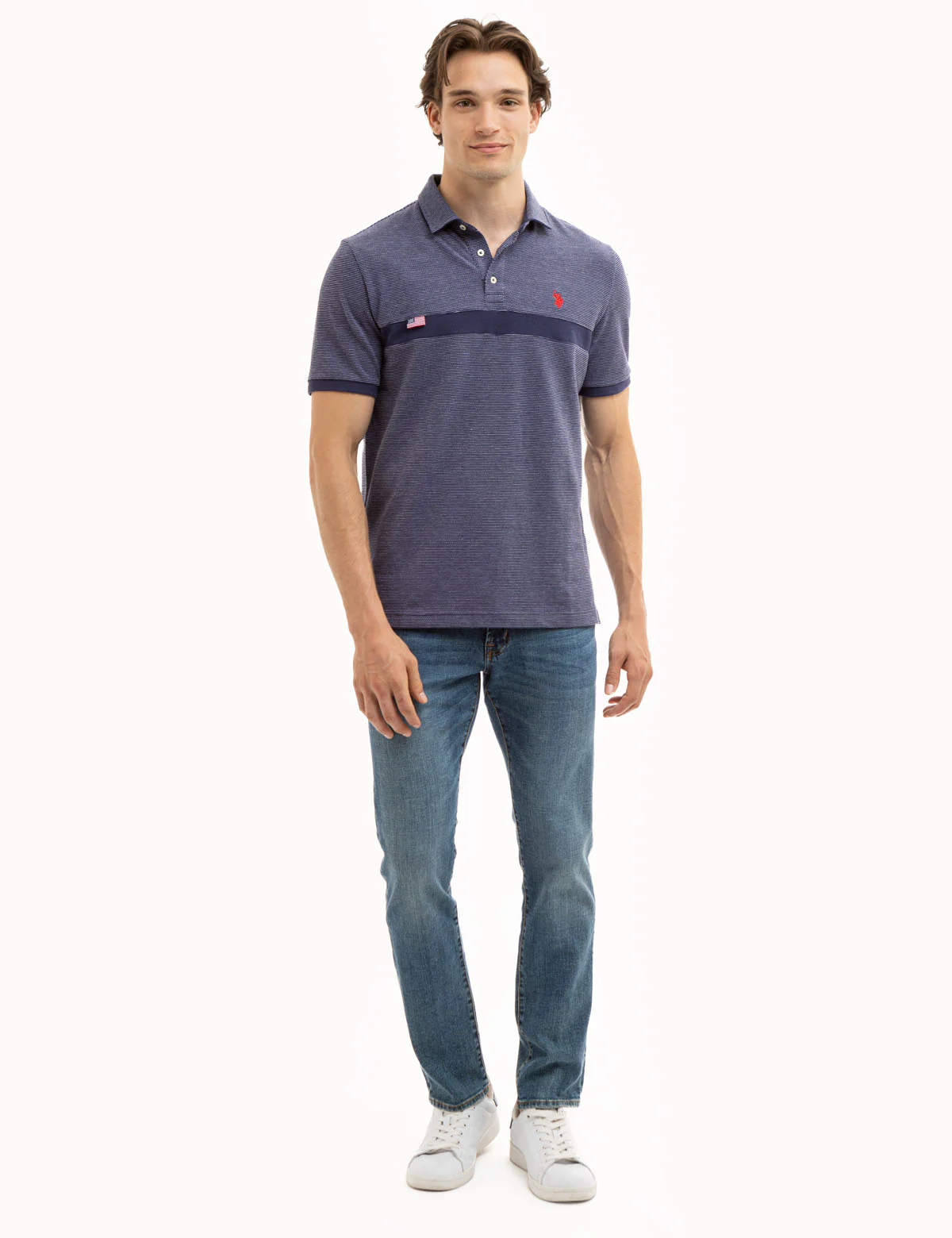 JACQUARD PIQUE PIECED POLO SHIRT - Image 7