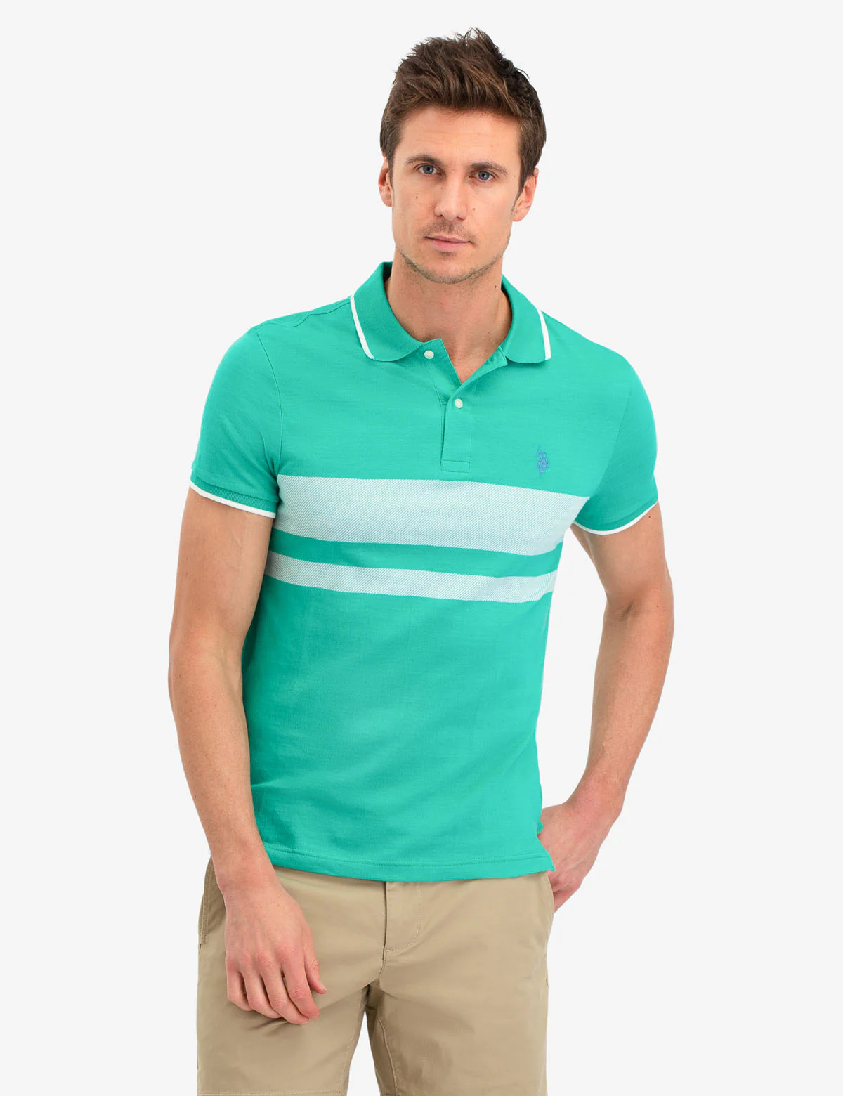 JACQUARD PIQUE POLO SHIRT - Image 2