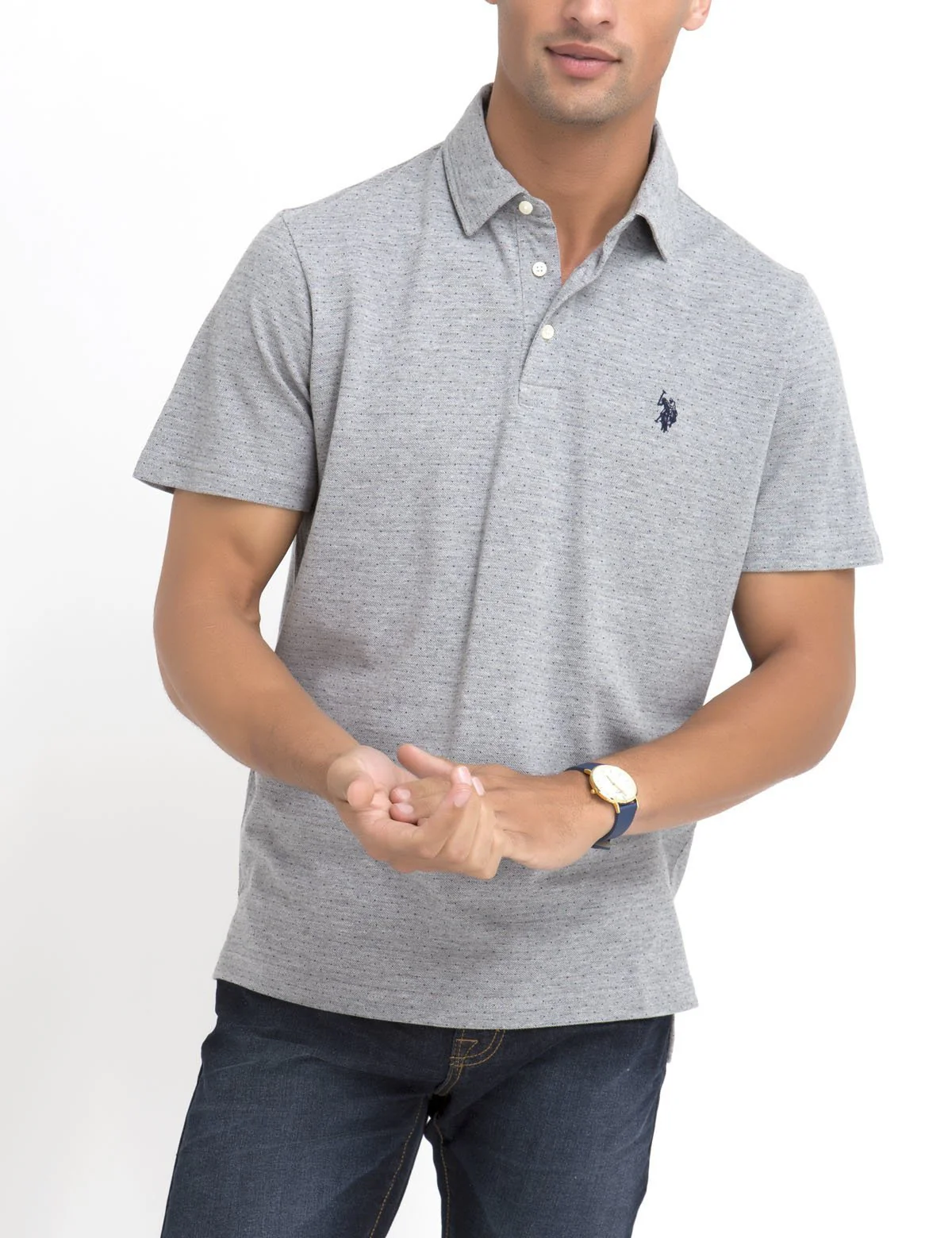 JACQUARD PIQUE POLO SHIRT