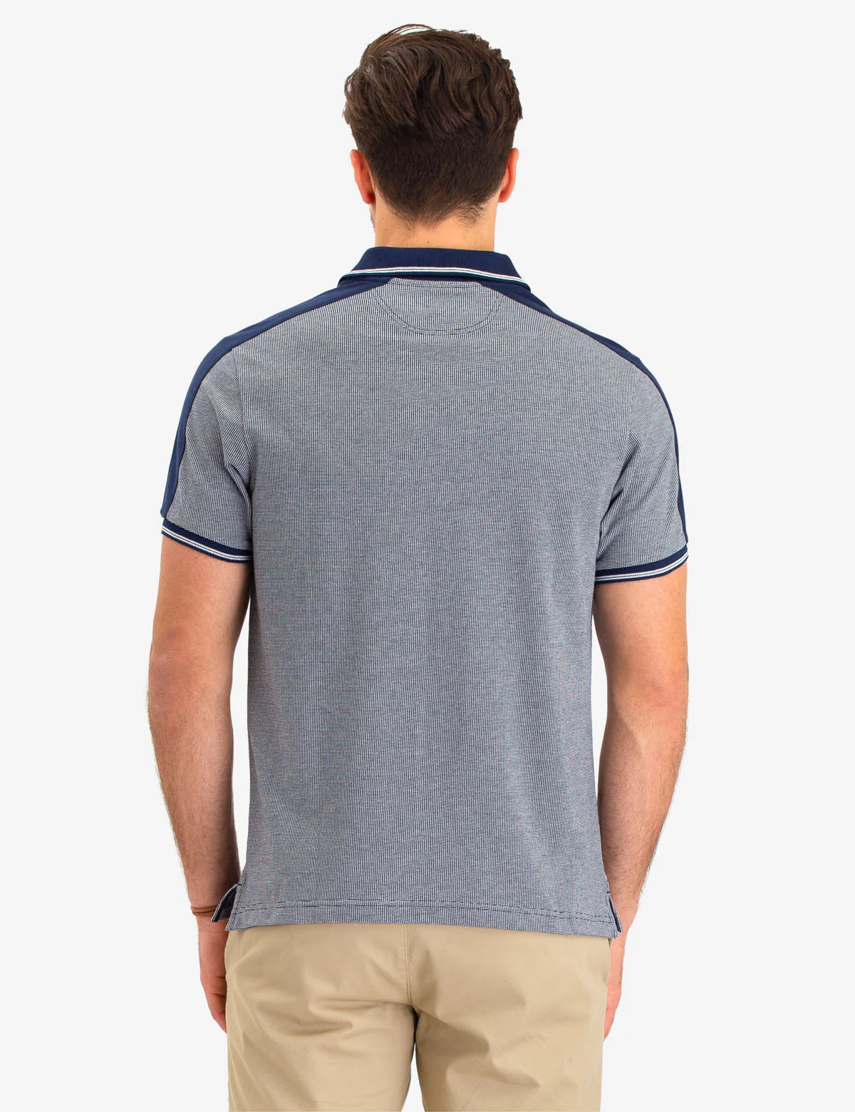 JACQUARD SHOULDER STRIPE POLO SHIRT - Image 4