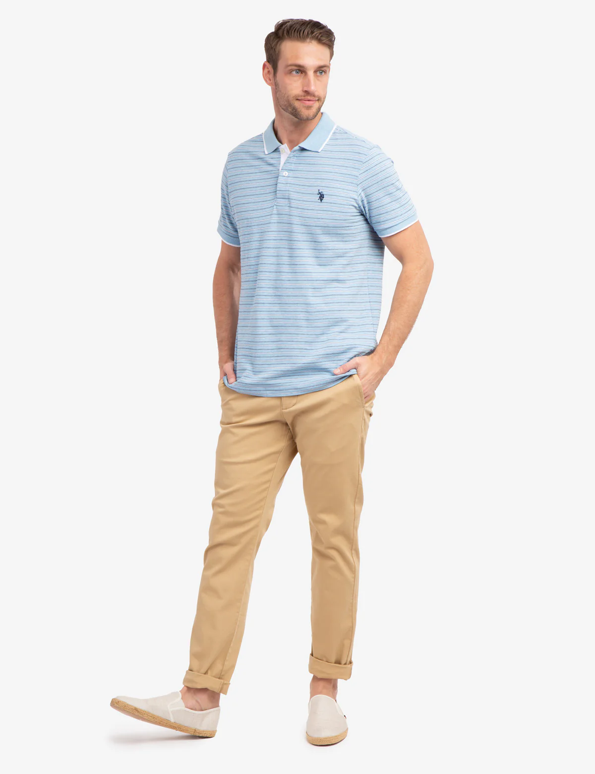 JACQUARD STRIPE JERSEY POLO SHIRT - Image 2
