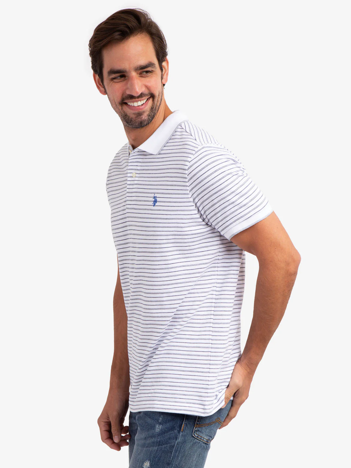 JACQUARD STRIPE JERSEY POLO SHIRT - Image 21