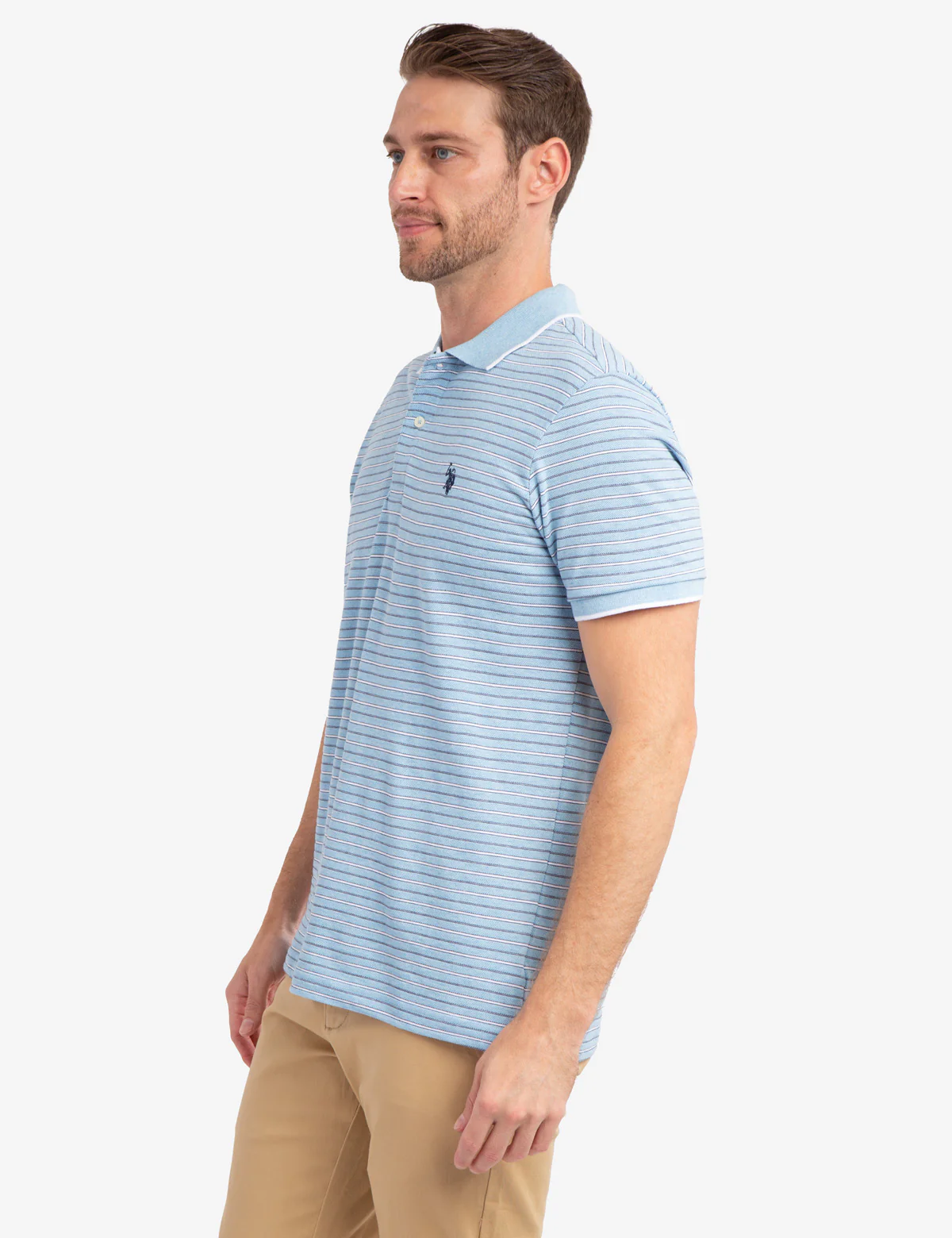 JACQUARD STRIPE JERSEY POLO SHIRT - Image 3