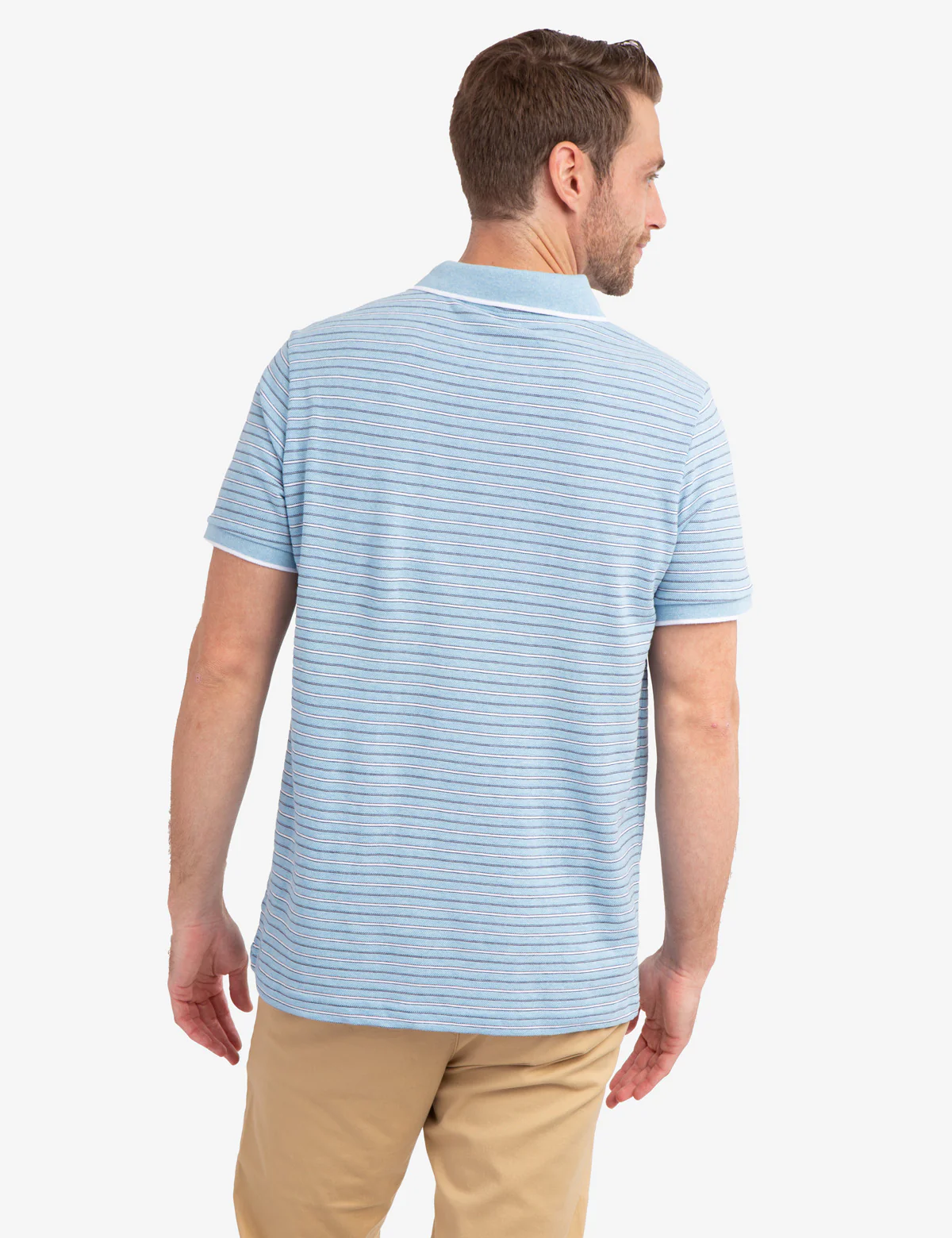 JACQUARD STRIPE JERSEY POLO SHIRT - Image 4