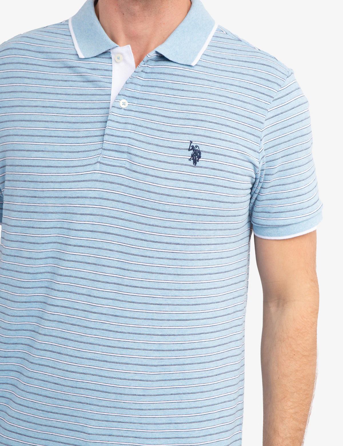 JACQUARD STRIPE JERSEY POLO SHIRT - Image 5