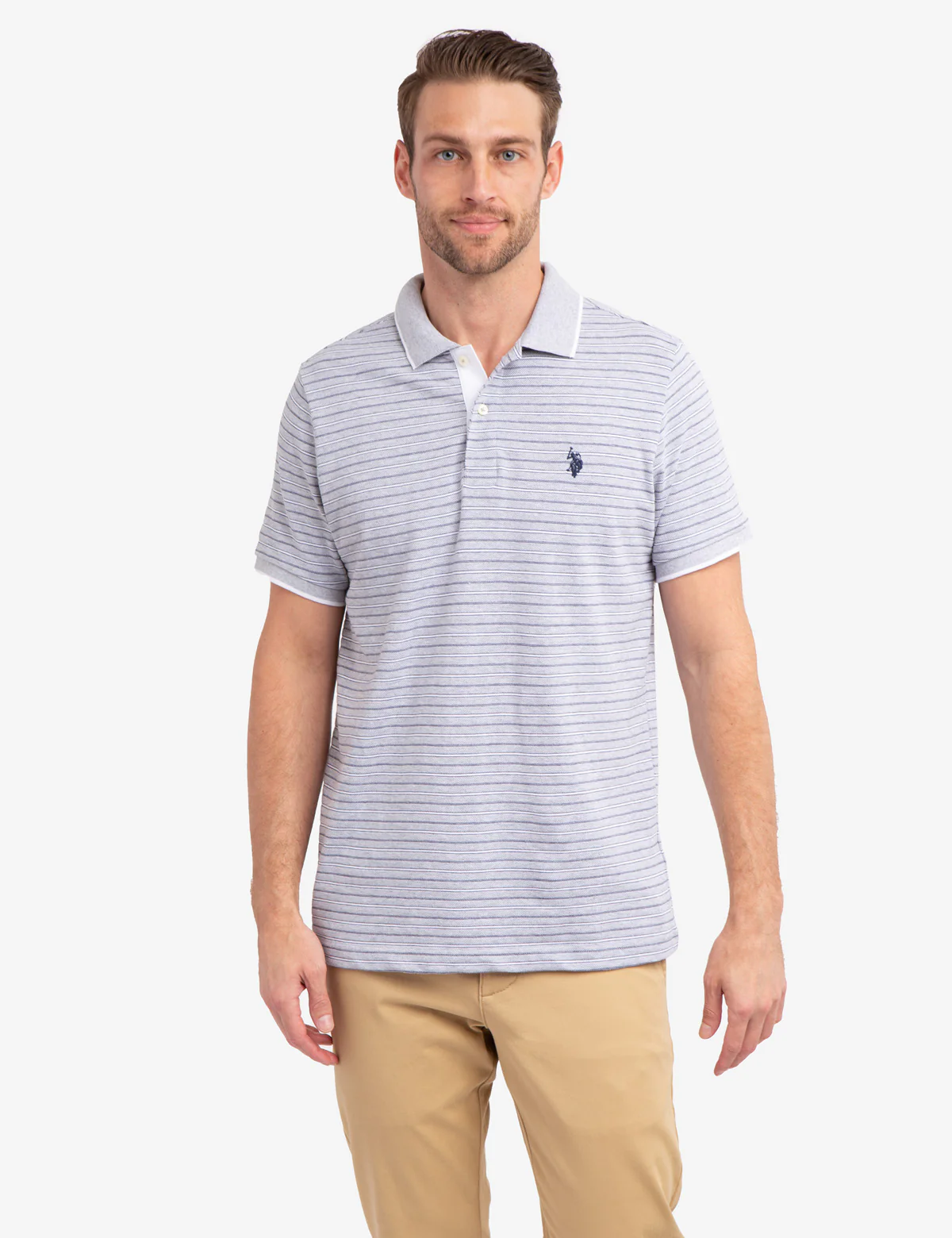 JACQUARD STRIPE JERSEY POLO SHIRT - Image 6
