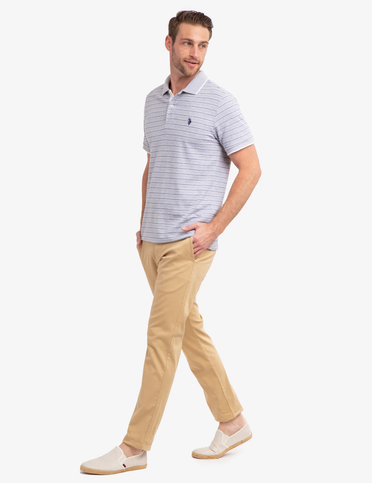 JACQUARD STRIPE JERSEY POLO SHIRT - Image 7