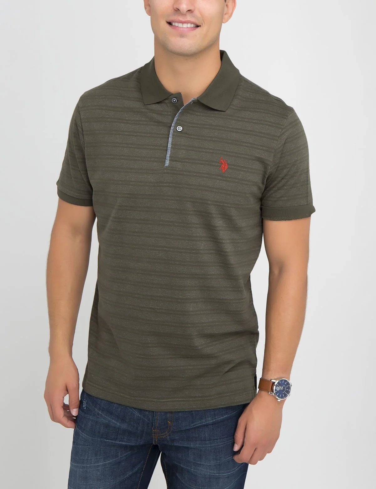 JACQUARD STRIPED POLO SHIRT - Image 4
