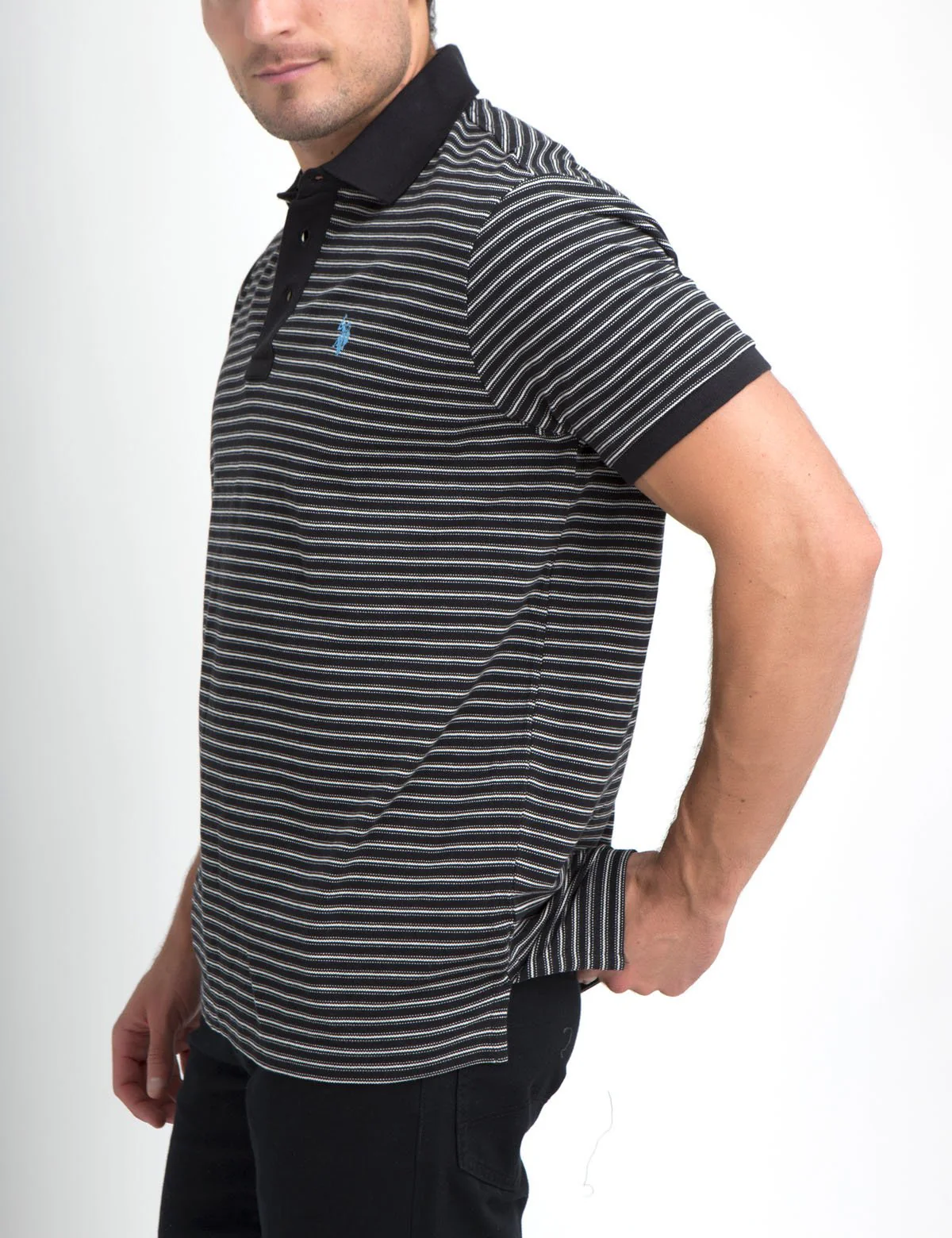 JACQUARD STRIPED POLO SHIRT - Image 8