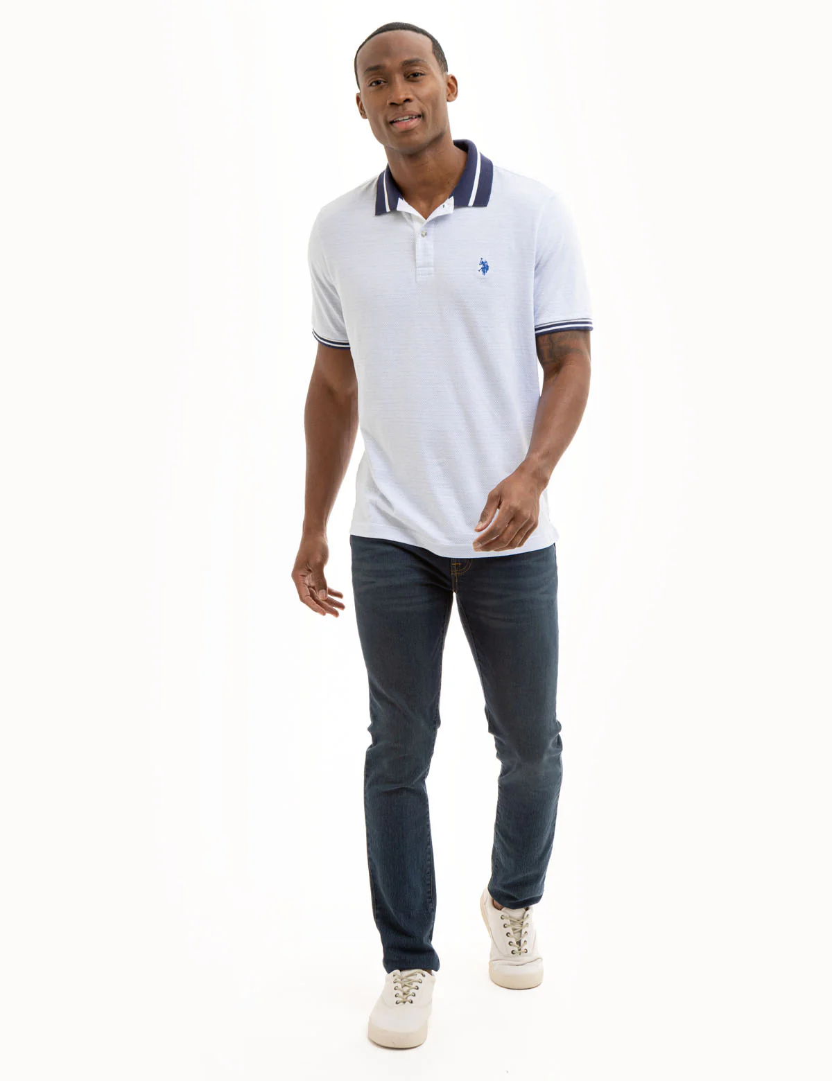 JACQUARD TEXTURED JERSEY POLO SHIRT - Image 6