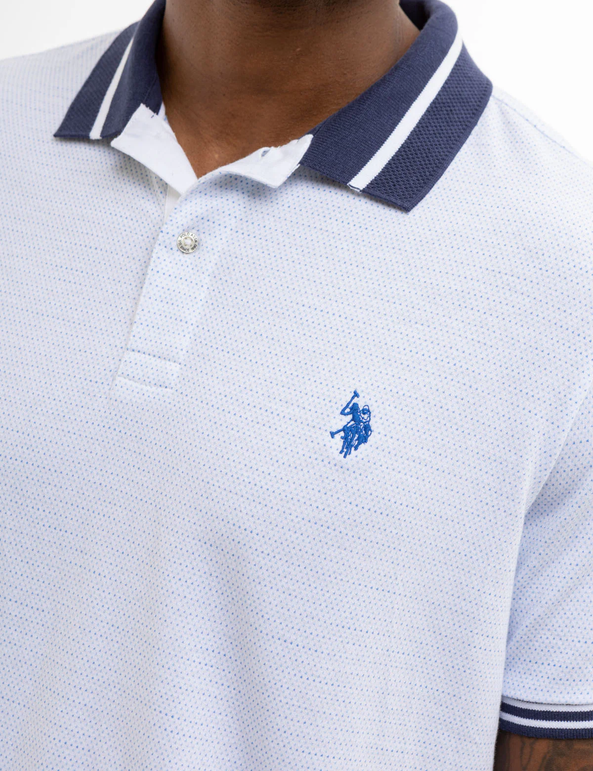 JACQUARD TEXTURED JERSEY POLO SHIRT - Image 7